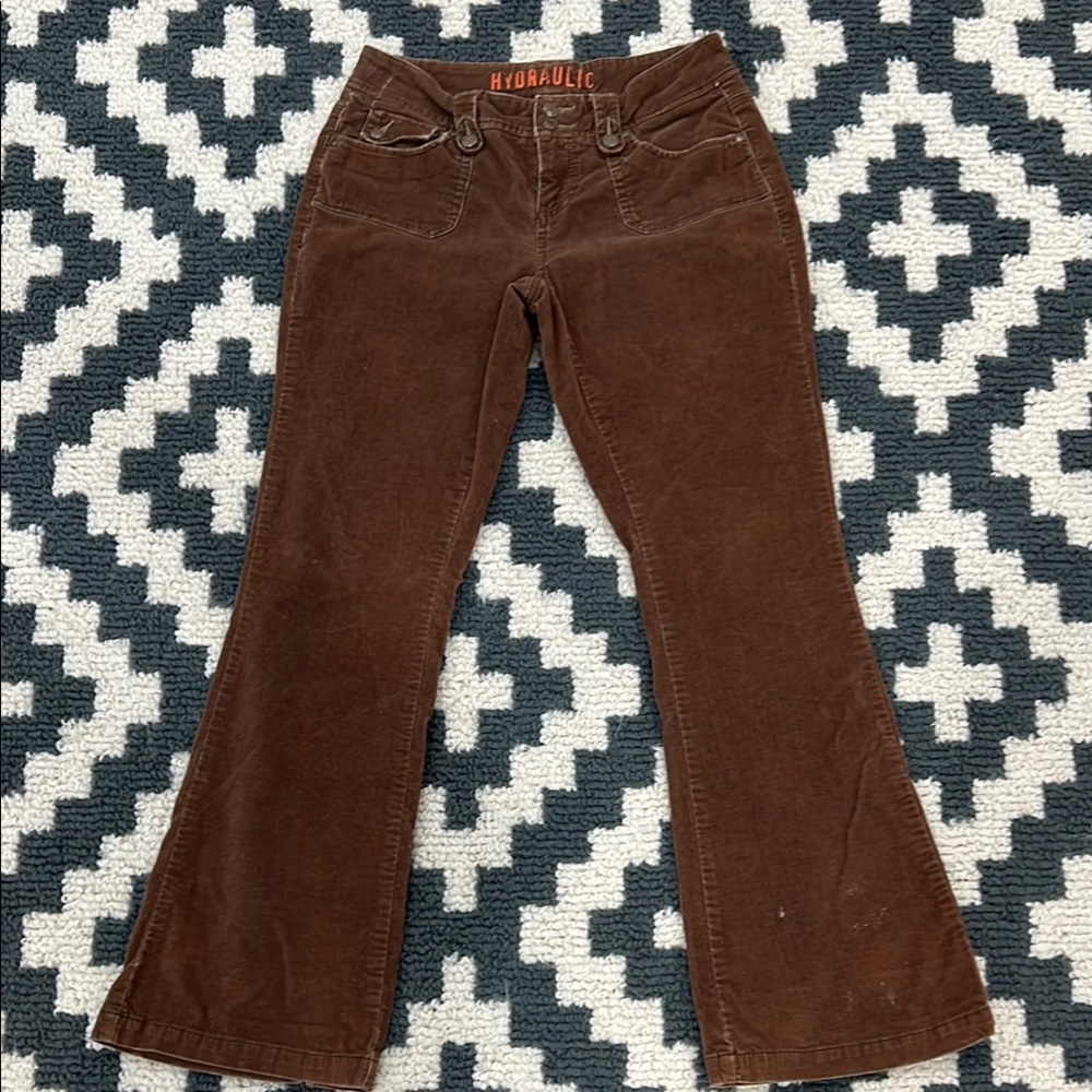 Hydraulic Brown Flare Corduroy Jeans
